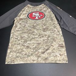 San Francisco 49ers Nike Dri Fit Salute To Service Gray/Camo SS | Sz. L