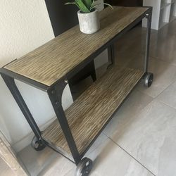 Rustic Wood & Metal Console