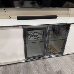 Modern Tv Stand With Glass Doors