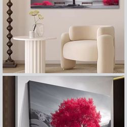 Black and White Red Tree Wall Art for Living Room Large Botanical and Gray Lake Landscape Mountain Pictures for Bedroom Office Kitchen Canvas Prints 2