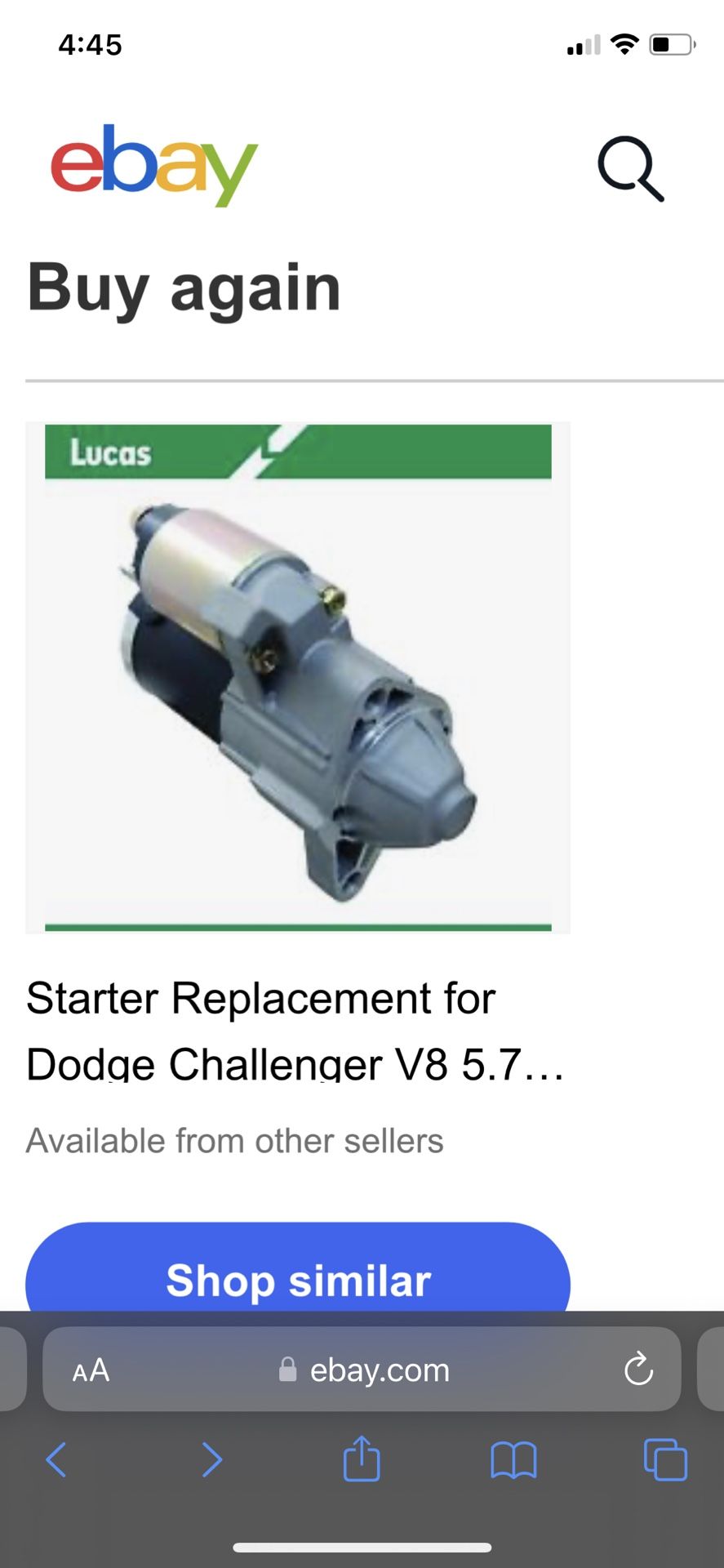 Dodge Charger Starter 