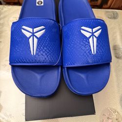 SZ 12 NIKE KOBE SLIDE OFFCOURT DODGERS BLUE WHITE HYPERROYAL
