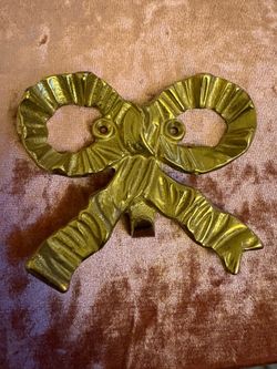 Vintage solid brass wall hook