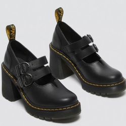 Dr Martens EVIEE SENDAL LEATHER HEELED SHOES
