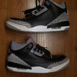 Nike Air Jordan 3 Retro Black Cement 2017 Men's Size 10.5 Authentic 