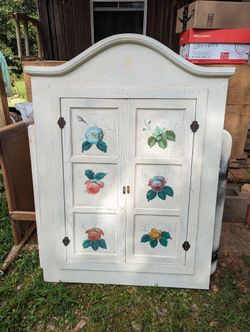 Vintage Hand Painted Decorative Mirror 