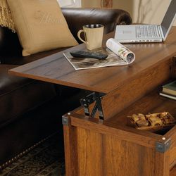 Wooden Lift-Top Coffee Table, Washington Cherry Finish