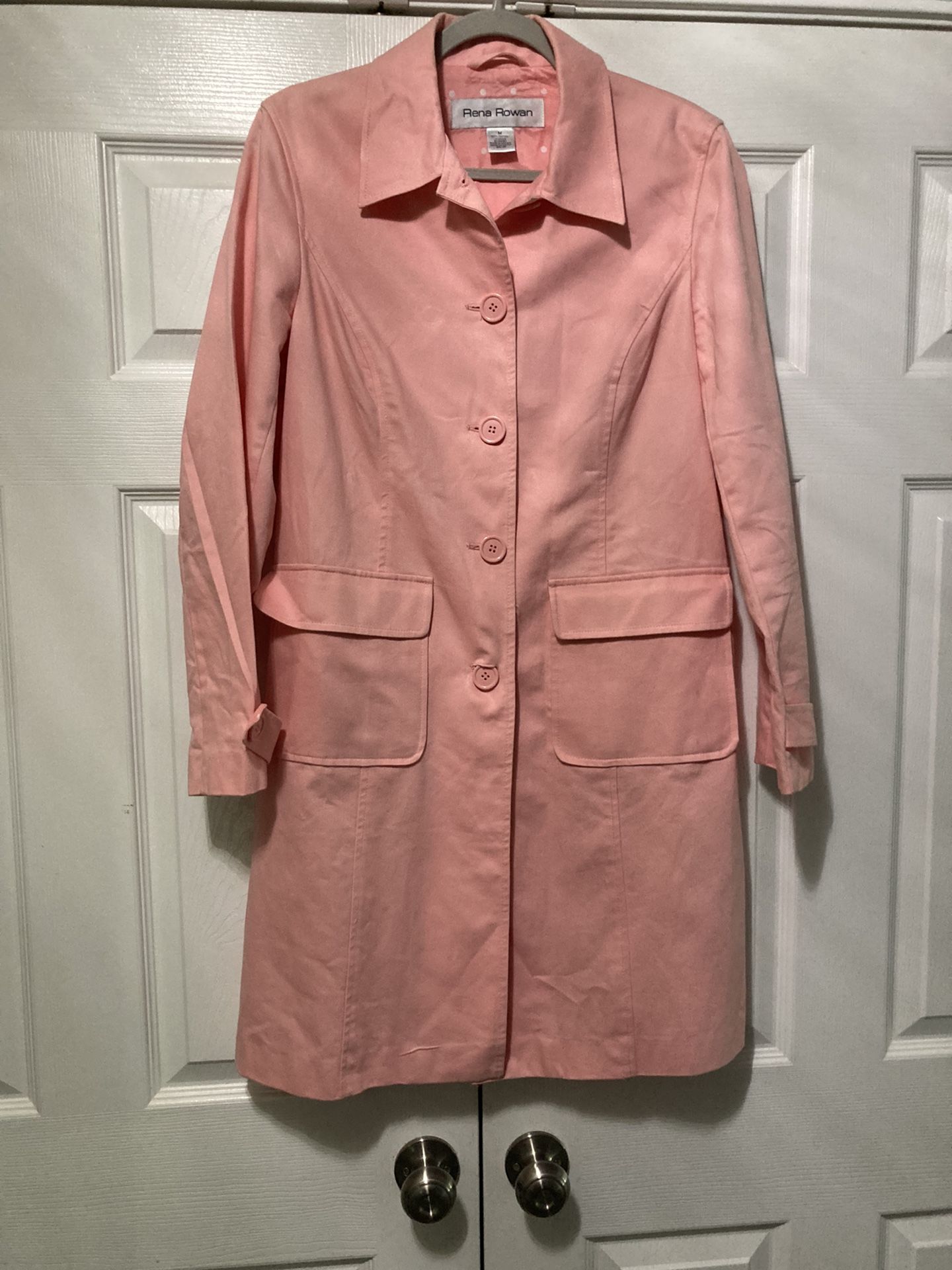 Casual Pink Coat Size Medium