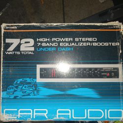 Hi Power Stereo 7 Band Equalizer Booster 72 Watts Under Dash Car Audio 