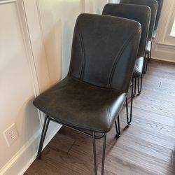 6 Dining Room Leather Chairs