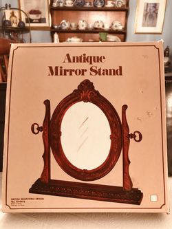 Reproduction Antique Mirror Stand/Picture Stand (New) Box was opened never used