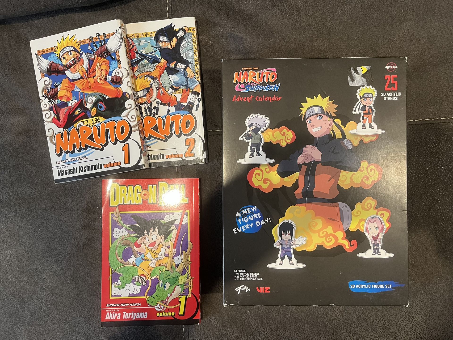 Manga Naruto + Figure Calendar + Dragon ball Pokemon
