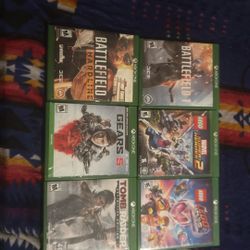 Gears Of War 5/Gears Of War Ultimate Edition, Tomb Raider Definitive Edition, Battlefield Hardline/Battlefield1 , Lego Marvel Super Heroes,