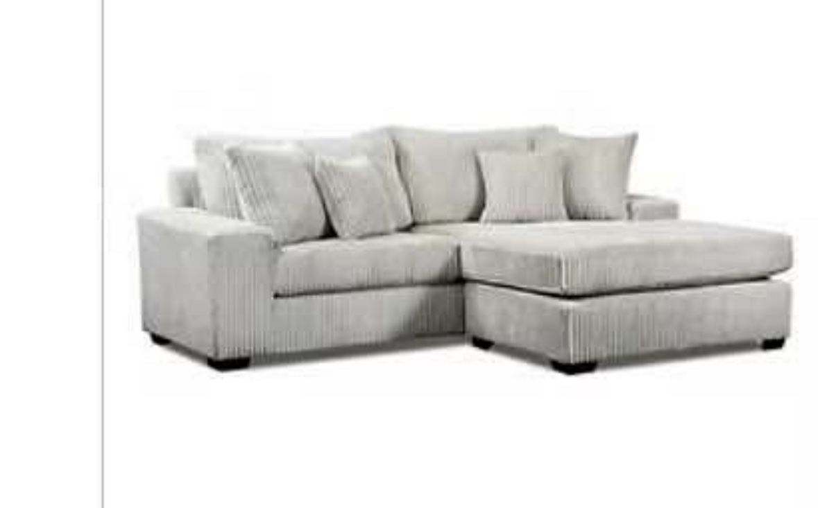 8ft By 6ft SUPER COMFORTABLE / OVERSIZED BUT STILL COMPACT CORDUROY FLUFFY SETCTIONAL !! $875 Price includes delivery!!!