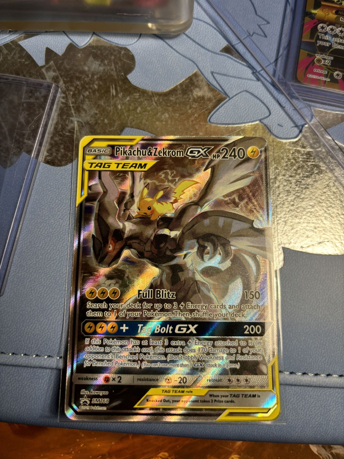 Pikachu & zekrom GX card