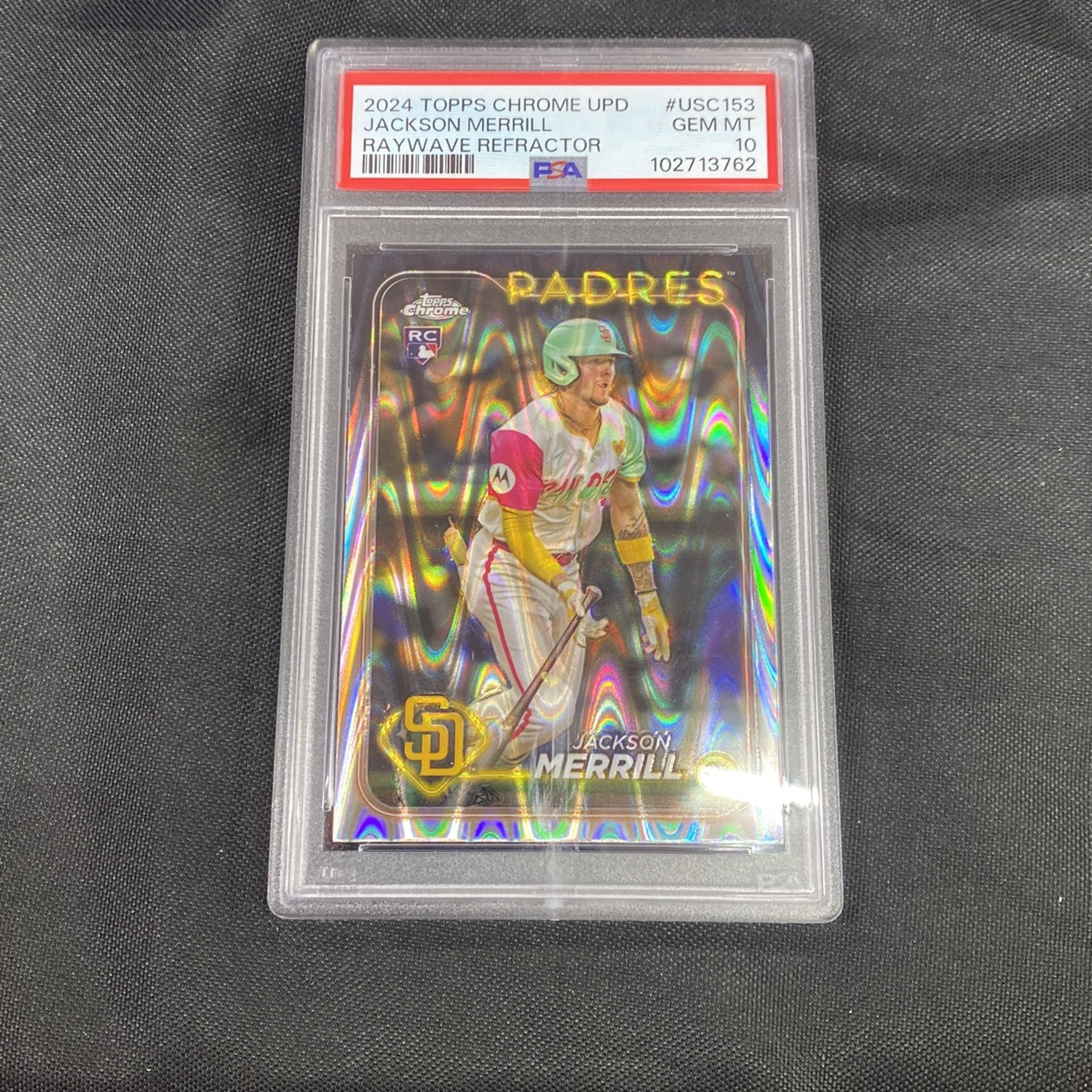 2024 Topps Chrome Ray Wave Jackson Merrill Psa 10