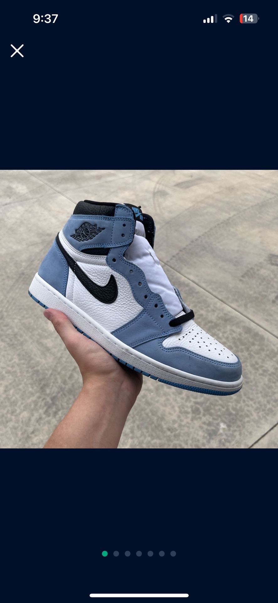 Jordan 1 University Blue - Size 10.5