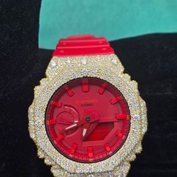 VVS D Moissanite Bustdown G-Shock – Fully Iced Custom Diamond Watch