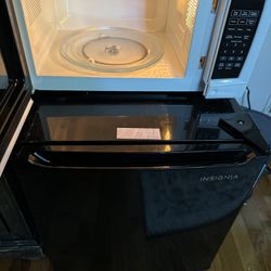 Insignia Mini fridge And Insignia Microwave 