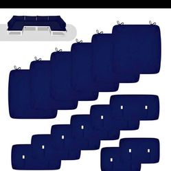 New 14 Pcs Patio Cushion Cover Seat Back Pillow Cover