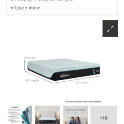 Medium Firm Hybrid Temper Bed W/ Adjustable Base