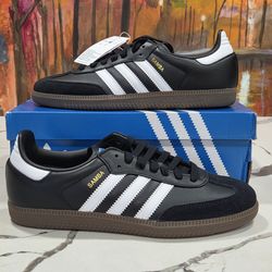 Adidas Samba OG Black White Gum Size 9.5 Men's Casual Soccer Futbol