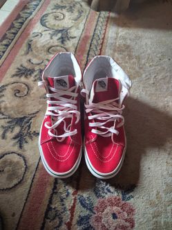 red vans size 8 in men and 9.5 in women