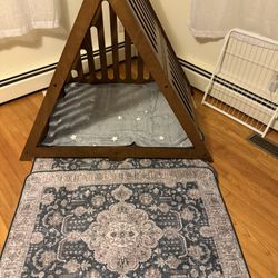 Beautiful Dog Inside Bed