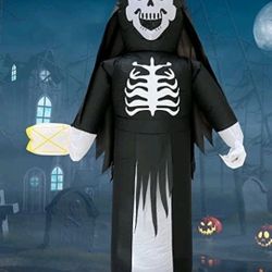 Inflatable Halloween Costumes for Adults-6.9 Ft Tall Scary Skeleton Devil