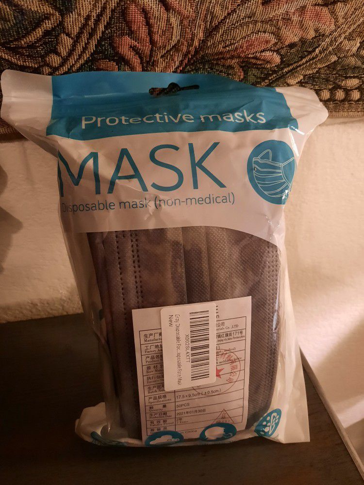 50 Pack Face Masks Gray