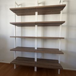 Nathan James Ladder Oak Bookshelf Set of 2