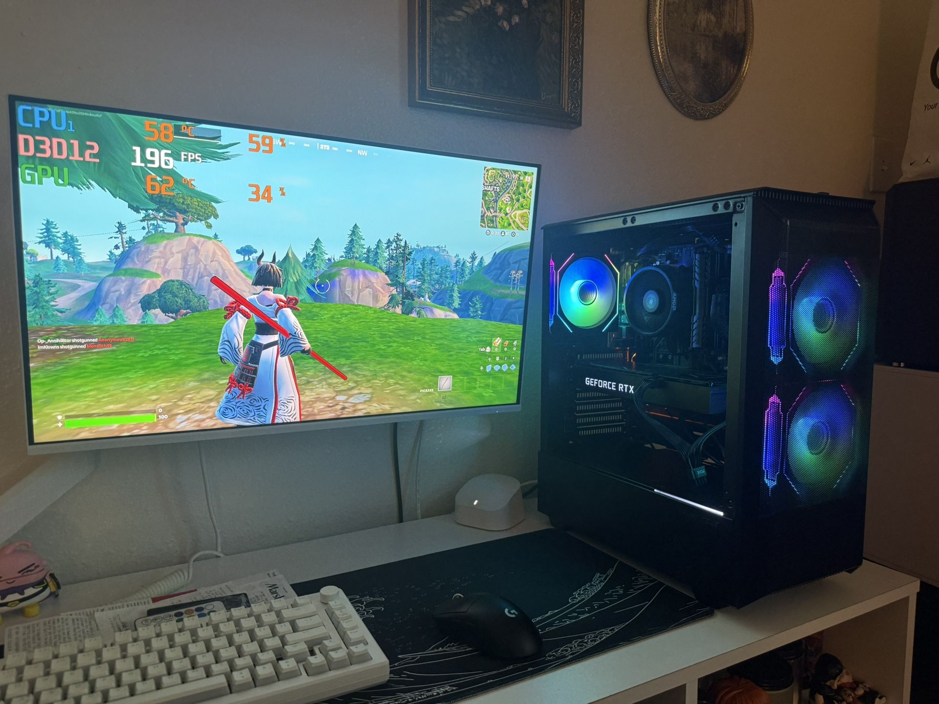 Black Gaming Pc Computer Desktop RTX 2060 Super / Ryzen 5 1600