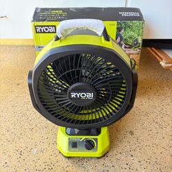 RYOBI ONE+ 18V HP Brushless Cordless Hybrid 9 in. WHISPER SERIES Oscillating Fan (Tool Only)