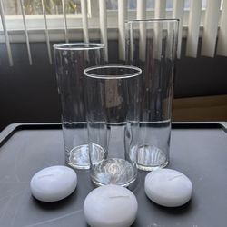 Vases With Floating Candles 