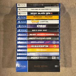 HUGE COLLECTION OF PS4 GAMES & A FEW PS5 B SURE 2 ✔️ OUT ALL 6 PICS OF GAME DISKS SONY PLAYSTATION