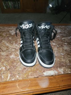 Adidas High Tops Black White And Gold
