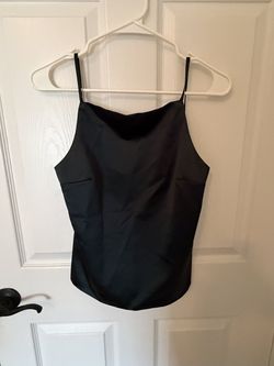 XS Abercrombie & Fitch Emerald Backless Satin Shirt