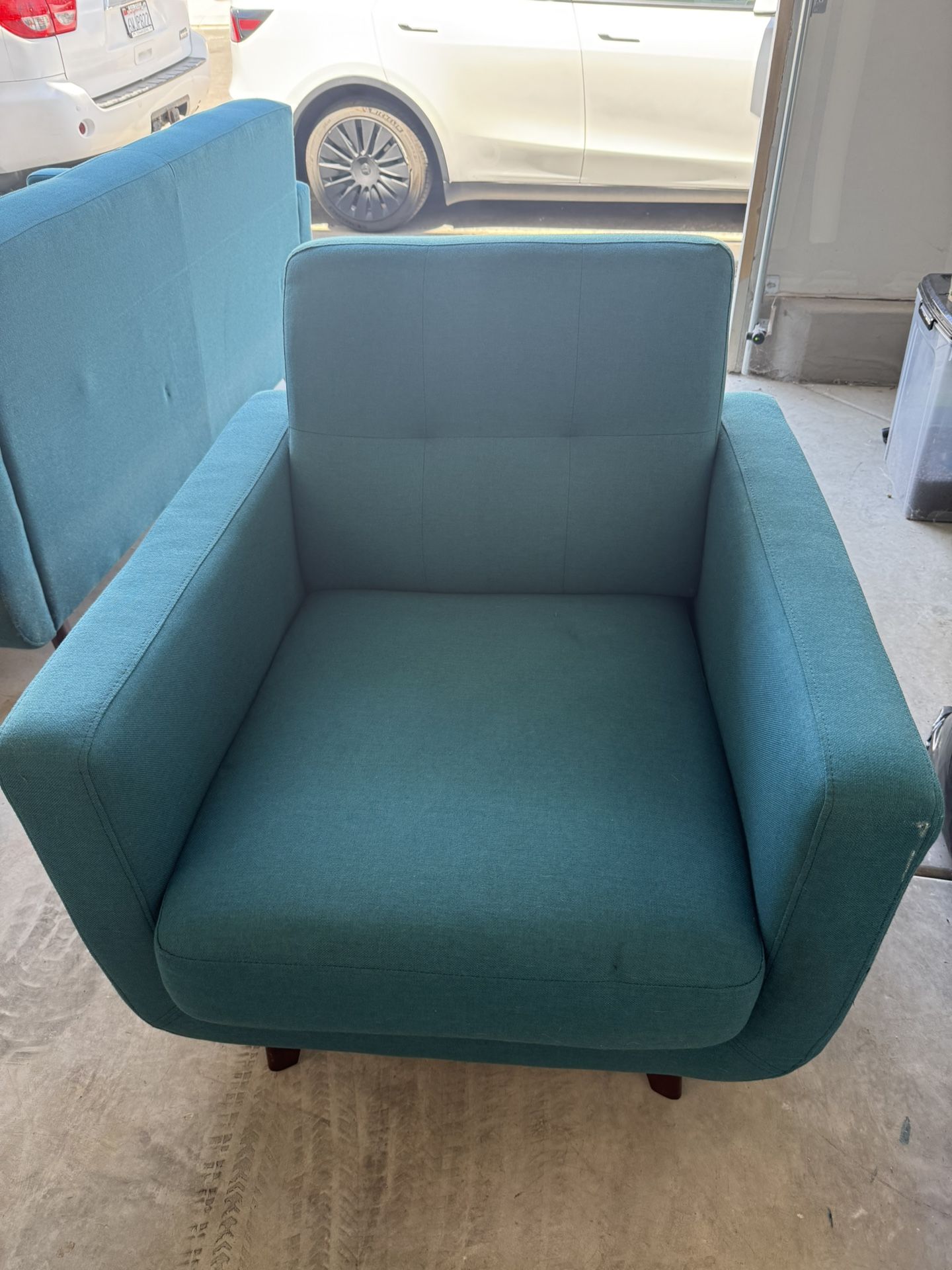 Chair, Ottoman, Coffee Table