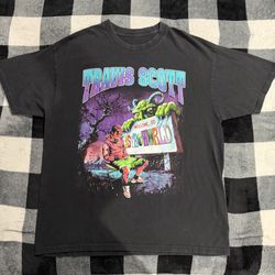 Travis Scott -“Welcome To AstroWorld”- Black Shirt size (L)