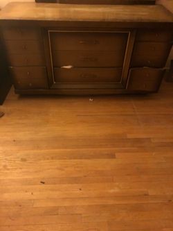 dresser and mirror