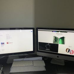 Dual Screen 27in IMac With Accessories  