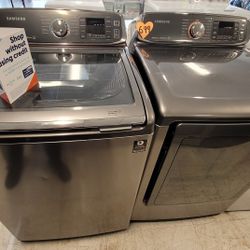 Topload Washer And Electric Dryer Set Used In Good Condition With 90days Warranty From $600 Up To $699