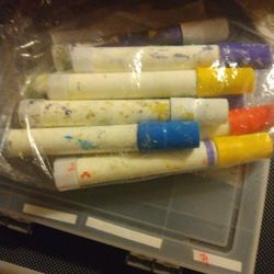 6way Split Streaks.   Assorted Colors. Purple Yellow Green Blue White Black Gray Orange  