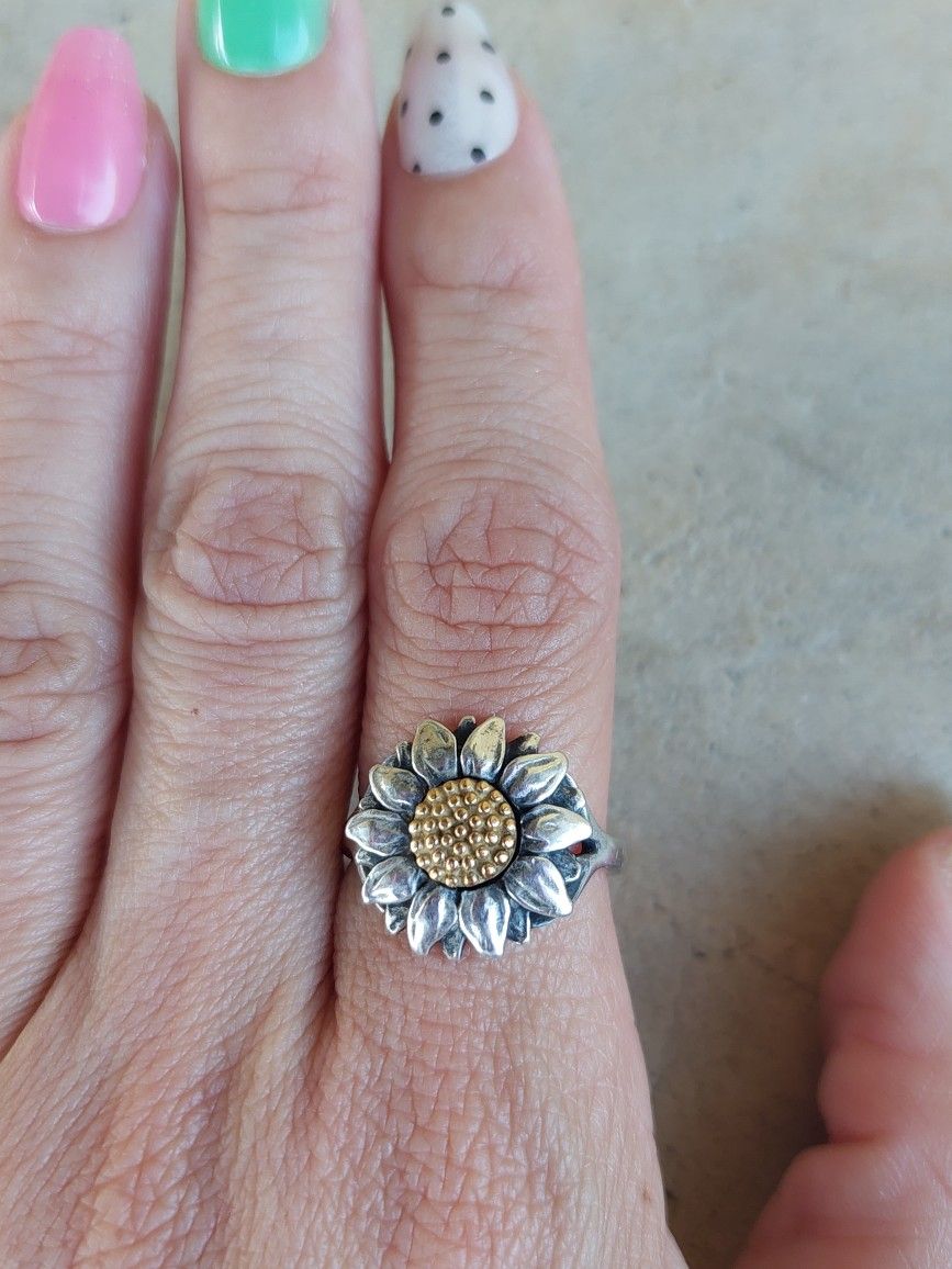 James Avery Wild Sunflower Ring Sz 6.5 $70 Firm Can Meet