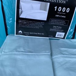 Royal Tradition 1000th Count 100%cotton Luxury Split King Sheet Set 