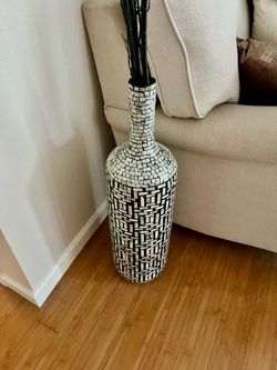 Large Mosaic Floor Vase