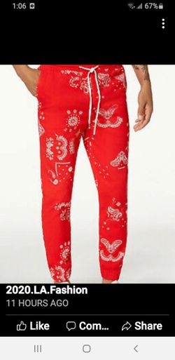 STRETCH TWILL JOGGER Red PAI8LEY Size: M