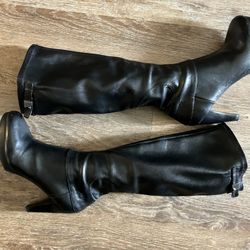 Nine West Black Knee-High Boots, Sz 9