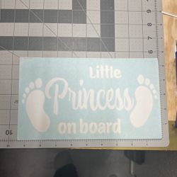 Little Princess On Board Decal