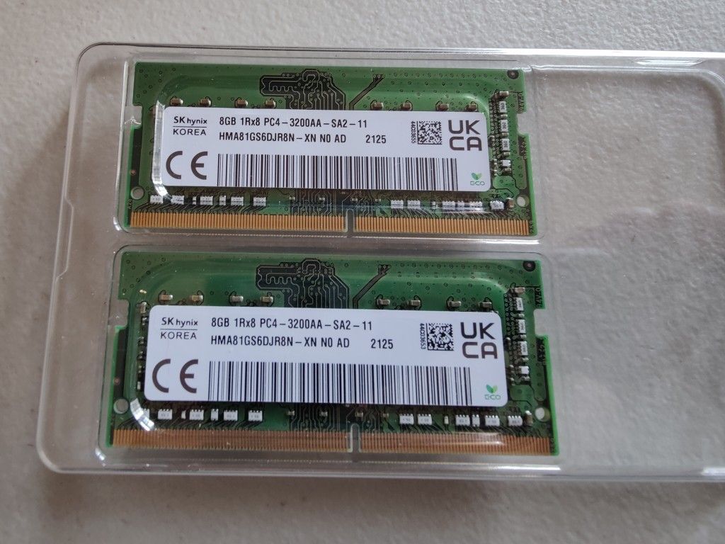 16 Gb Of laptop DDR4 Ram (2 X 8gb)